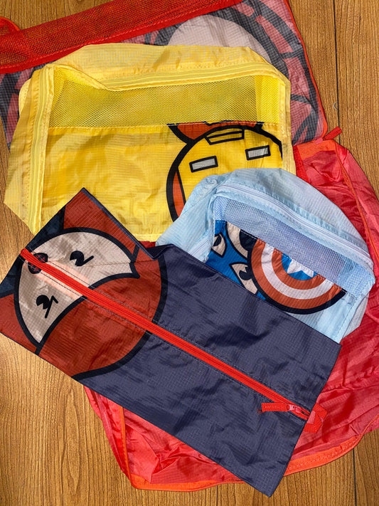 Marvel Superhero Packing Cubes – Travel Organizer Set